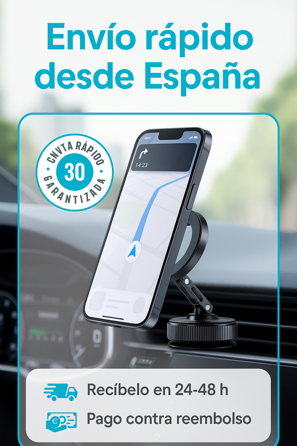 Soporte Magnético MoviFix 360° con Ventosa Plegable™