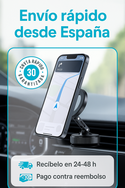 Soporte Magnético MoviFix 360° con Ventosa Plegable™